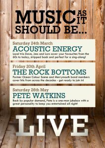 live music poster copy